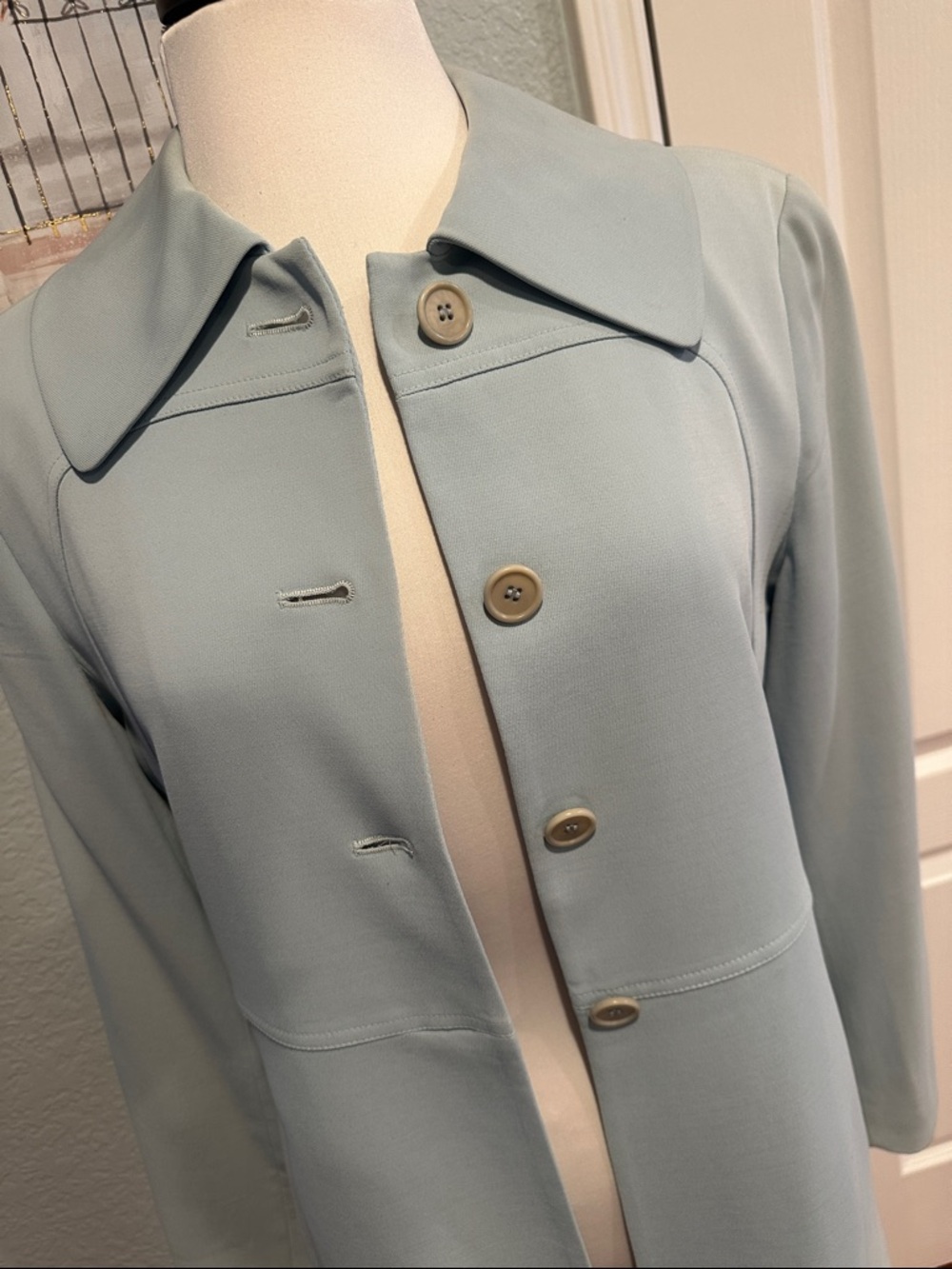 Tahari Sz 8 VTG Light Blue Single-Breasted Blazer/Jacket - Picture 2 of 13